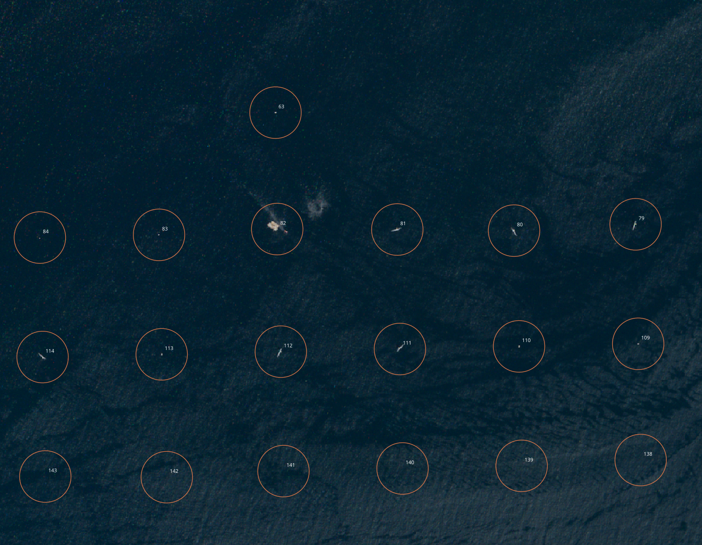 Sentinel-2 optical view of Sunrise Wind units